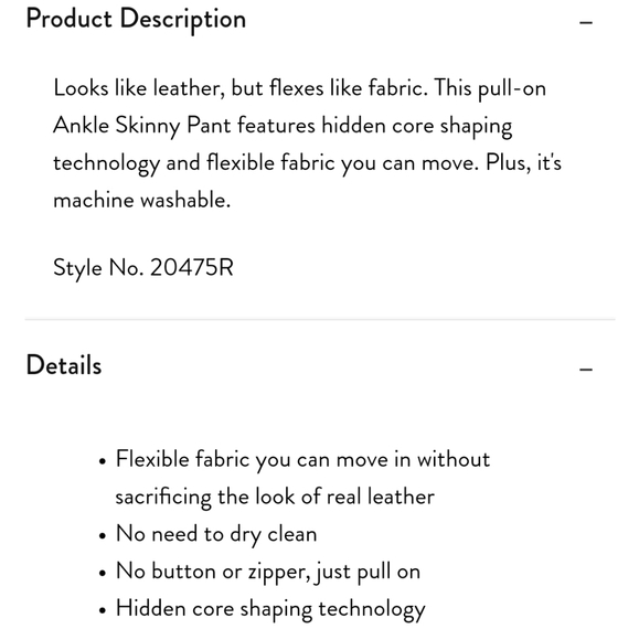 Spanx Leather-Like Ankle Skinny Pant - Picture 13 of 13